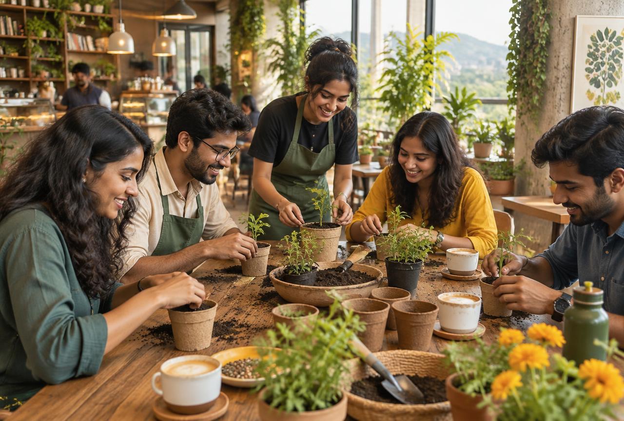 GreenLeaf community learning urban gardening together